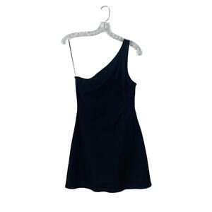 Abercrombie & Fitch One Shoulder Black Fitted Skort Dress Size XS